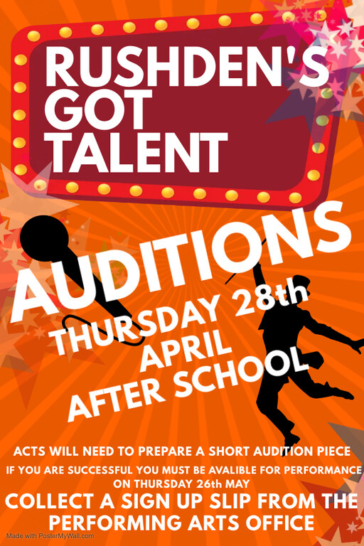 RGT Audition Poster Made with PosterMyWall 3